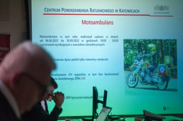 Podsumowanie prasowe pozoracji wypadku motocyklowego w CPR Katowice