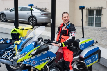 Podsumowanie prasowe pozoracji wypadku motocyklowego w CPR Katowice